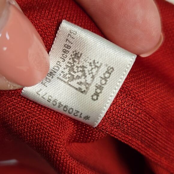 Adidas Boys Track Zip-up Jacket Small Red And White - Picture 5 of 5